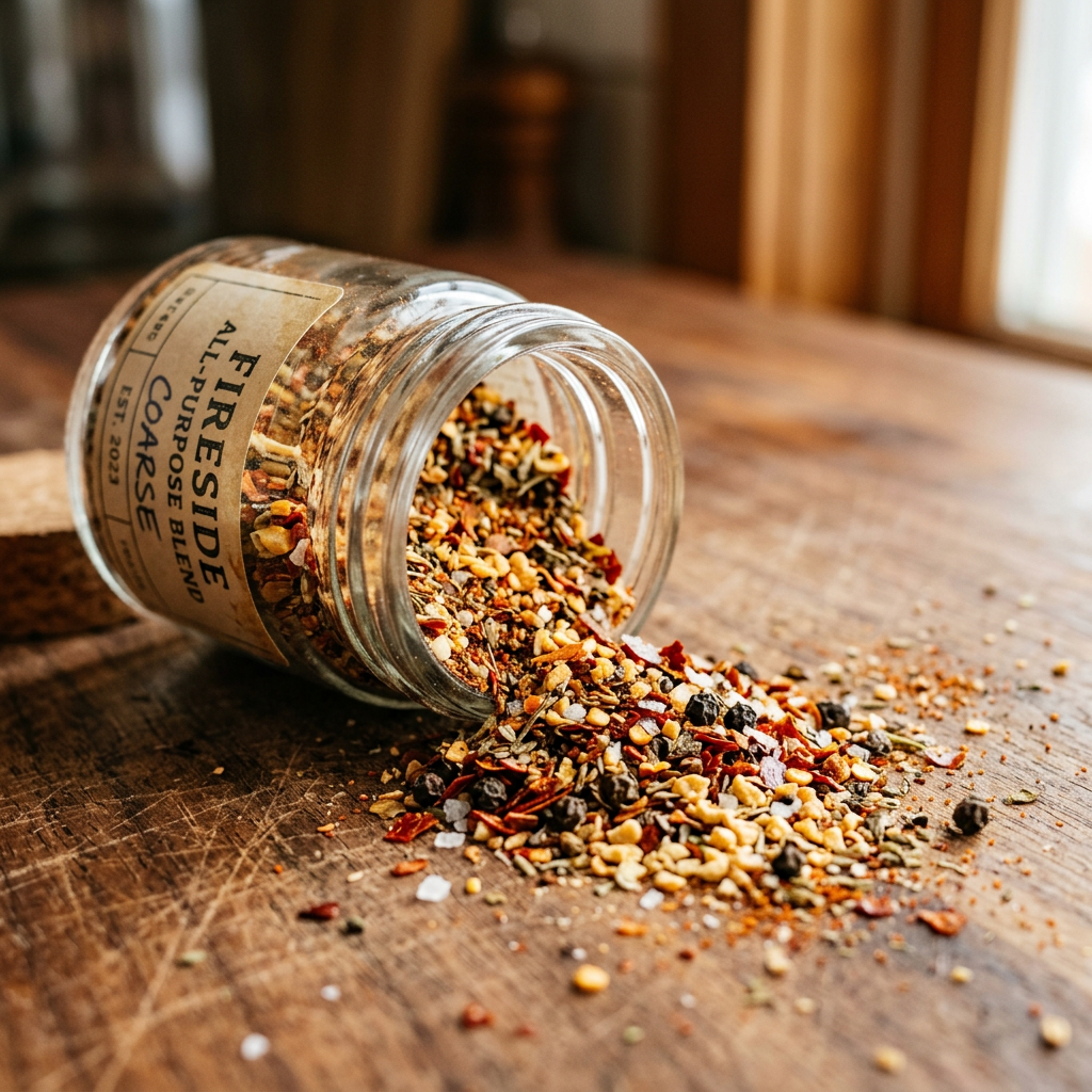 Seasoning texture close-up
